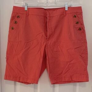 Coral Khaki Bermuda Shorts